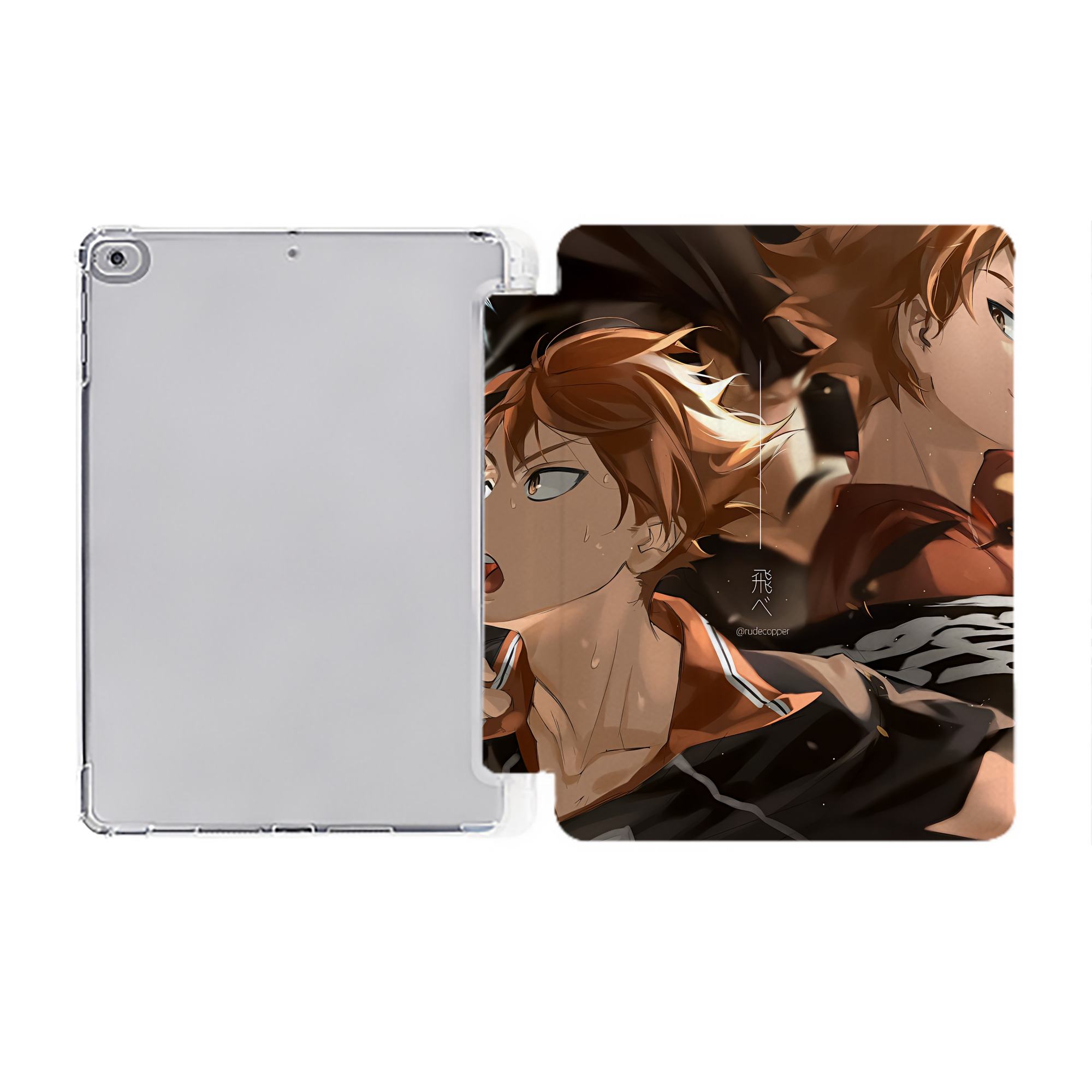 （画像用） ハイキュー!! Haikyu!! IPad ケース ペン収納付き 三つ折りスタンド PUレザー×シリコン 対応機種9.5/10.5/10.9インチ